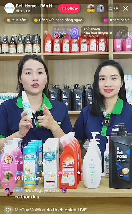 Bell Home livestream bán hàng