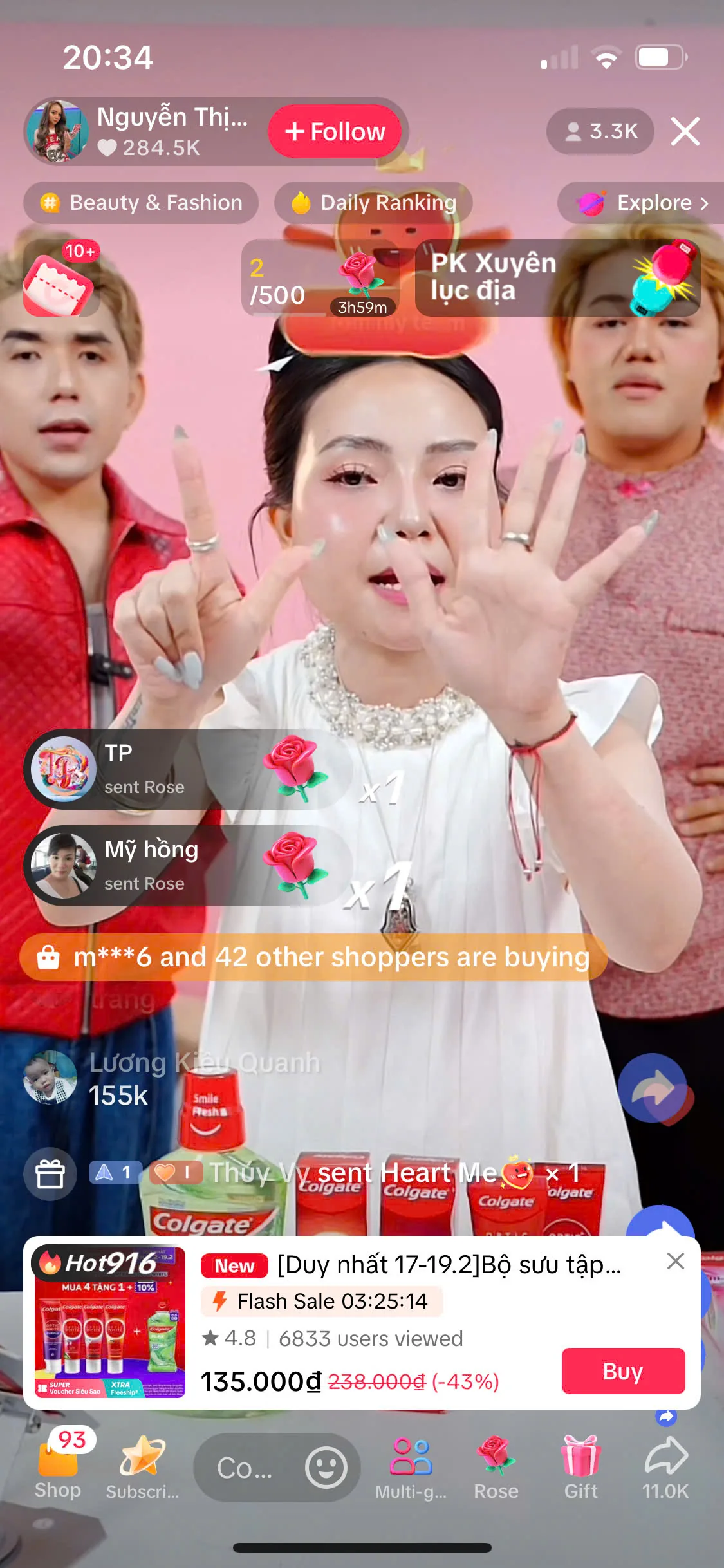 Colgate livestream TikTok Shop