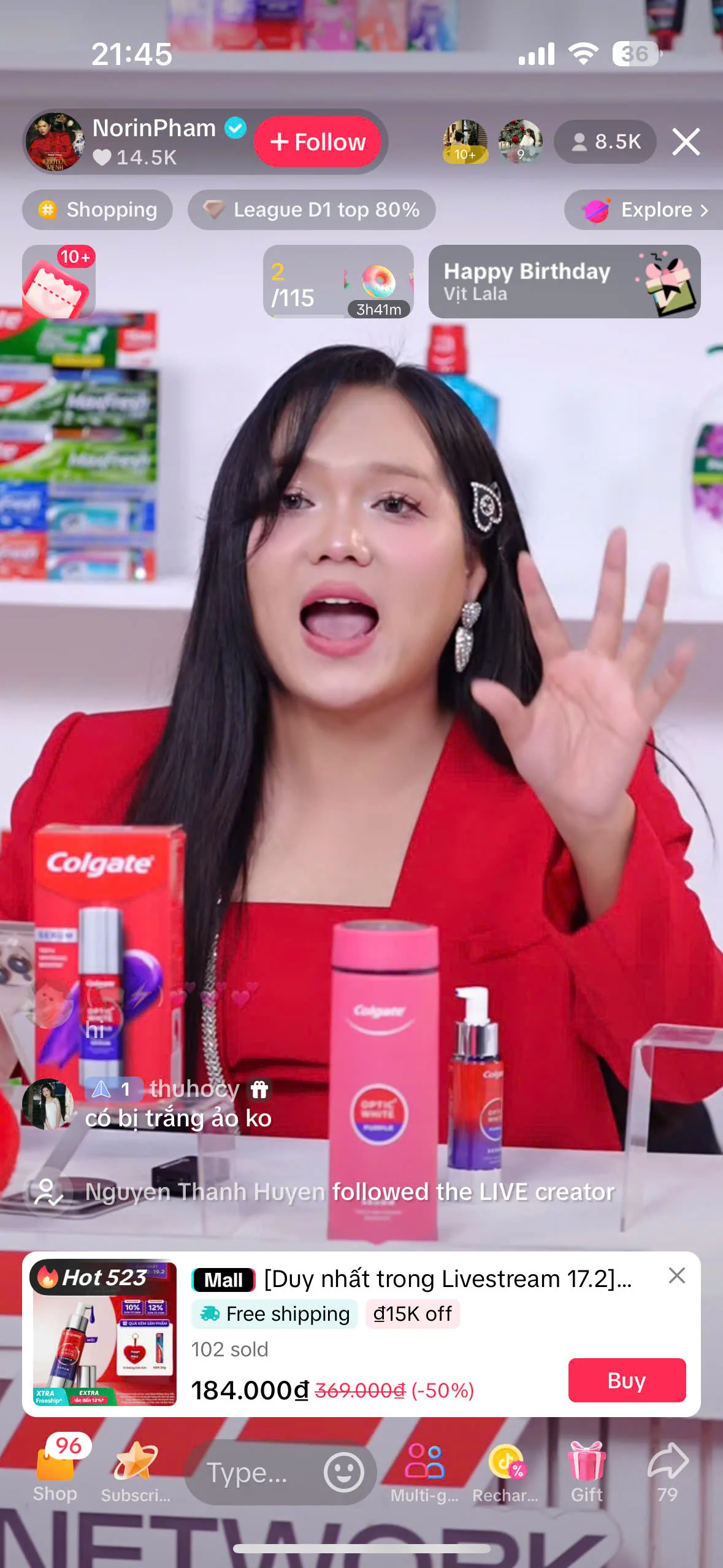 Colgate livestream NorinPham