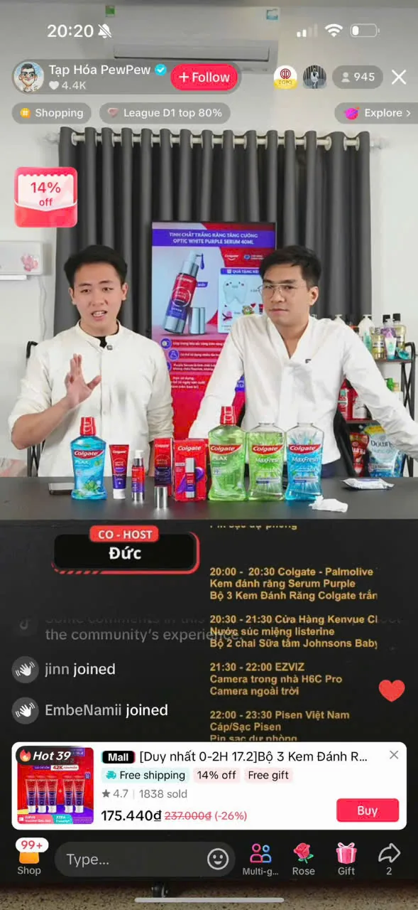 Colgate livestream PewPew